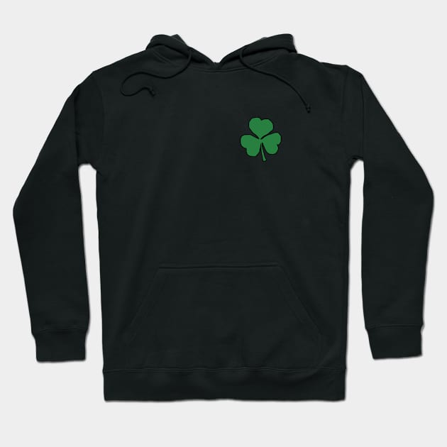 Small Green Shamrock Hoodie by ellenhenryart